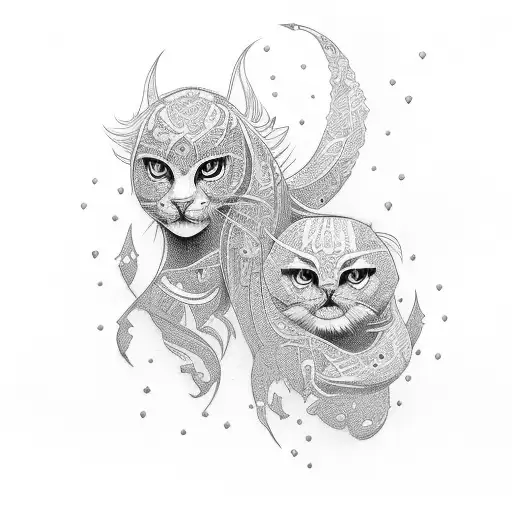 mom and daughter tattoo design idea