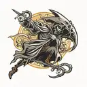 Eastside with grim reaper   tattoo design idea