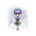 man on the moon 3 kid Cudi tattoo design idea
