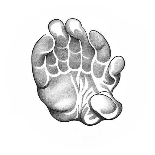 cat paw and man hand  tattoo design idea