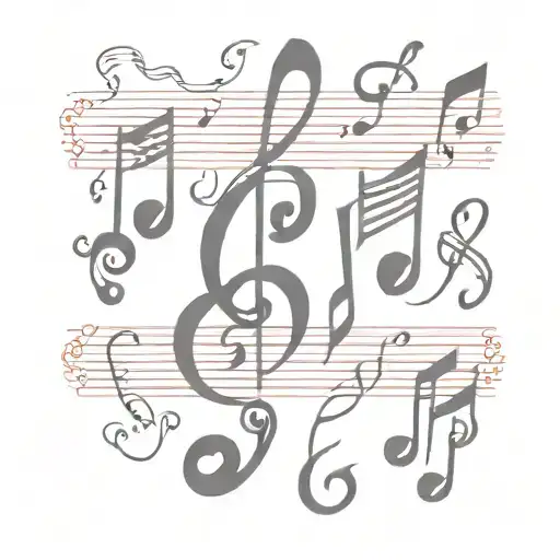 music notes tattoo design idea