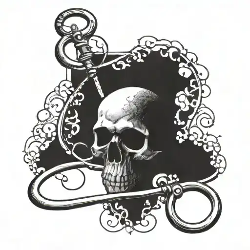 Create a tattoo of a doctor's stethoscope intertwined with a skull tattoo design idea