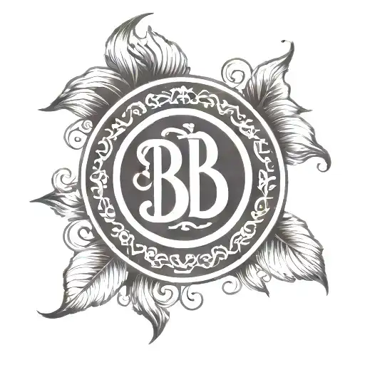 simple circle B brand tattoo design idea