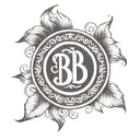 simple circle B brand tattoo design idea