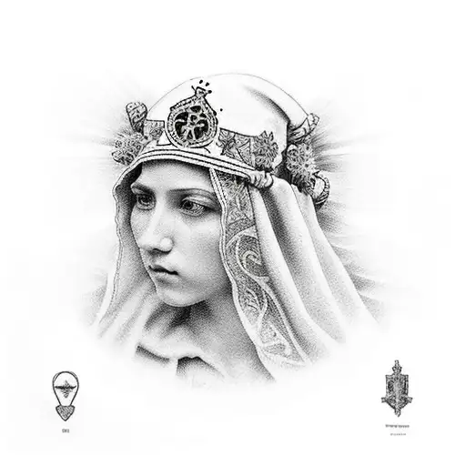 virgen del roció  tattoo design idea