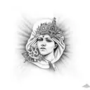 virgen del roció  tattoo design idea