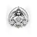 virgen del roció  tattoo design idea