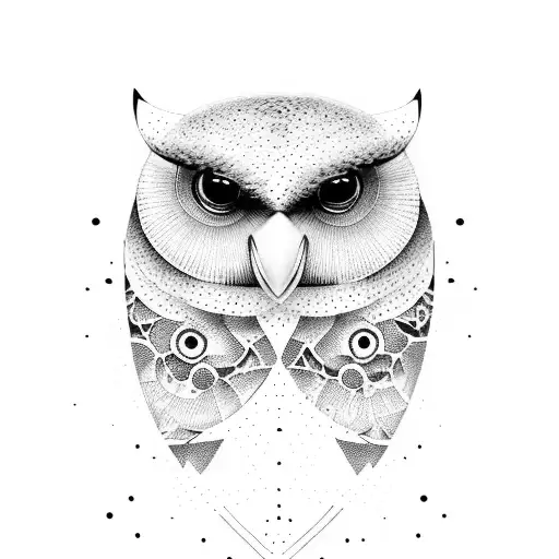 orca and owl tattoo design idea