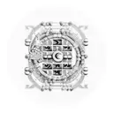 An abacus with game symbols as beads tattoo design idea