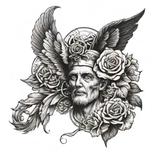 saint an sinners tattoo design idea