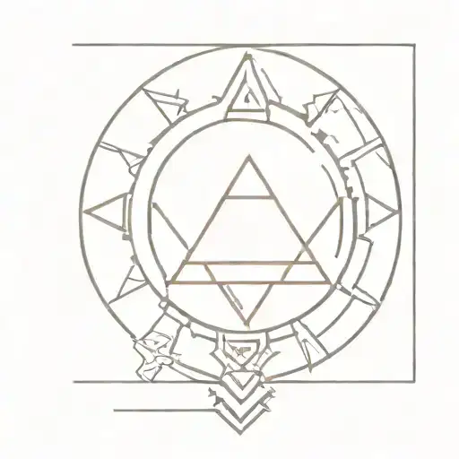 small dainty mexican aztec  tattoo design idea