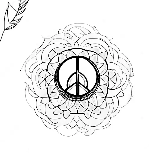 Symbolism that represents peace, mindfulness and calm tattoo design idea