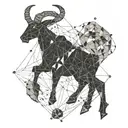 Capricorn constellation tattoo design idea