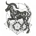 Capricorn constellation tattoo design idea