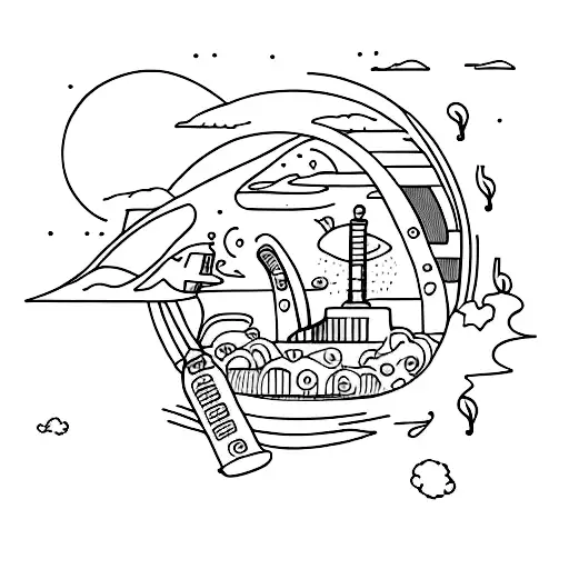 submarine song tattoo design idea