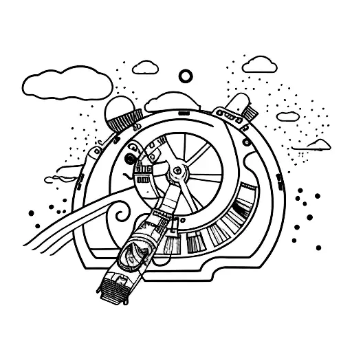 submarine referencing song lyric  tattoo design idea