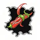 red hot chilli peppers atheist  tattoo design idea