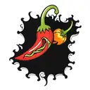 red hot chilli peppers atheist  tattoo design idea