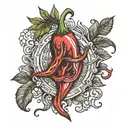 red hot chilli peppers   tattoo design idea