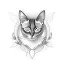 siamese cat  tattoo design idea