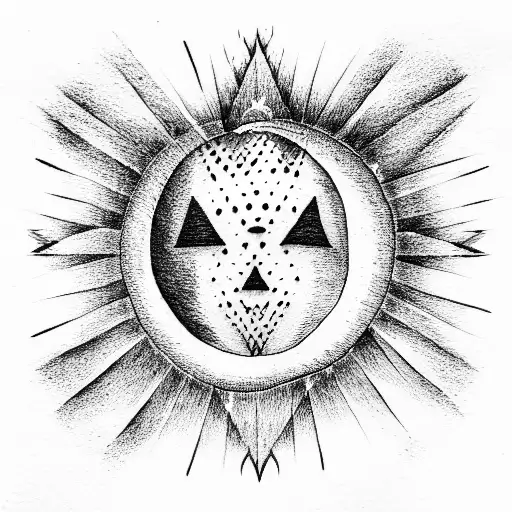 a moon from smashing pumpkins mellon collie tattoo design idea