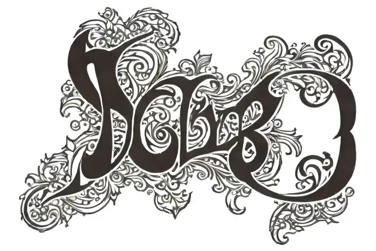 siri name written tattoo design idea
