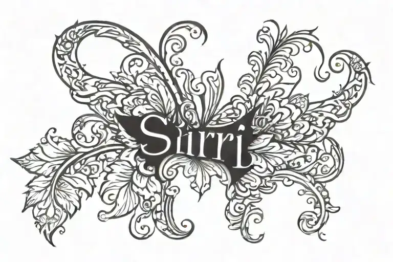 siri name tattoo design idea
