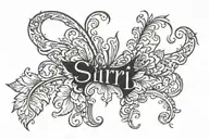 siri name tattoo design idea