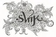 siri name tattoo design idea