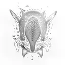 whale sharks, manta rays, waves ocean tattoo design idea