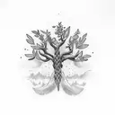 Olive Branch on back tattoo design idea