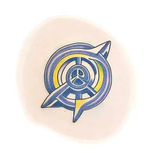 Spiral, Peace hand emoji tattoo design idea