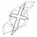 simple,single,cross tattoo design idea