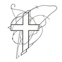 simple,single,cross tattoo design idea