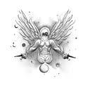 icarus falling tattoo design idea