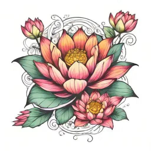 lotus spiritual awakening tattoo design idea