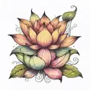 lotus spiritual awakening tattoo design idea