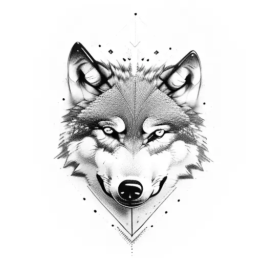 wolf, crows anda snake tattoo design idea