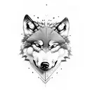 wolf, crows anda snake tattoo design idea
