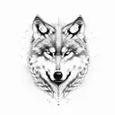 wolf, crows anda snake tattoo design idea