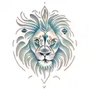 Lion full body tattoo design idea