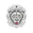 Lion full body tattoo design idea