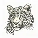 leopard print forming tattoo design idea