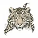 leopard print forming tattoo design idea