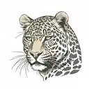 leopard print forming tattoo design idea
