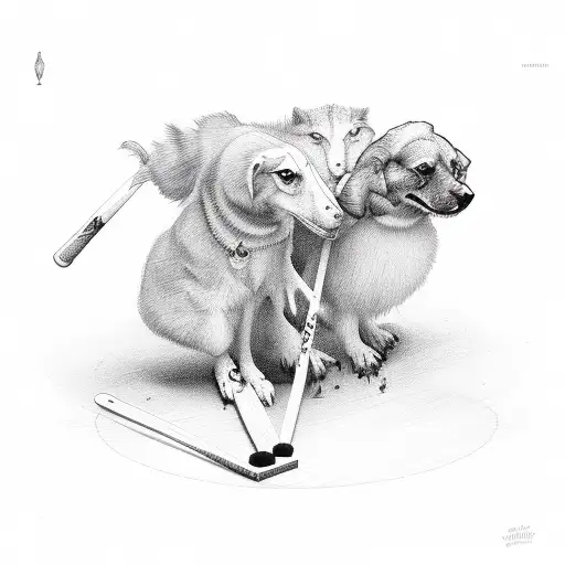 croquet mallet mcr heathers tattoo design idea