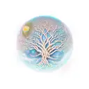 Tree of Life, moon, sun, hyper realistic, cymk color space, fine detail, photorealistic illustration  tattoo design idea