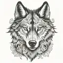 wolf head cross tattoo tattoo design idea