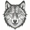 wolf head cross tattoo tattoo design idea