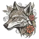 wolf head cross tattoo tattoo design idea